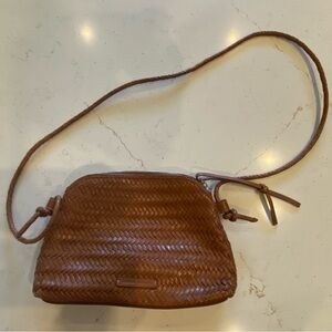 Loeffler Randall Mallory woven crossbody bag, timber